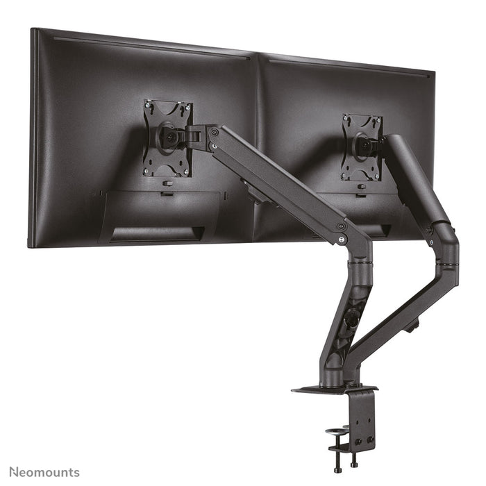 Neomounts FPMA-D650D noir est un support de bureau à mouvement complet pour écrans jusqu'à 27 pouces (69 cm).