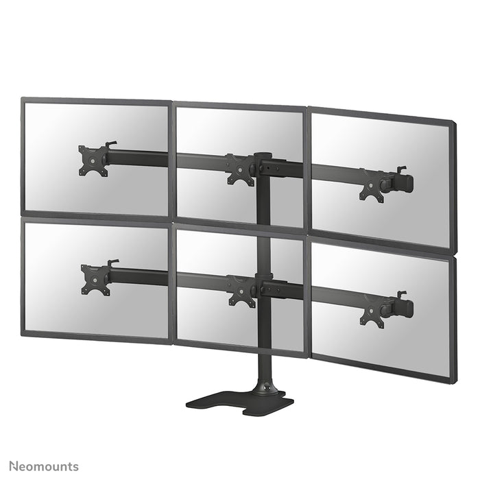 Neomounts FPMA-D700DD6 est un support de bureau pour 6 écrans plats jusqu'à 27 pouces (69 cm).