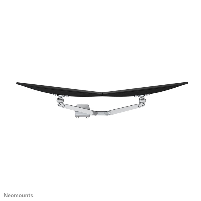 Neomounts FPMA-D750D argent est un support de bureau avec vérin à gaz pour écrans plats jusqu'à 32 pouces (81 cm).