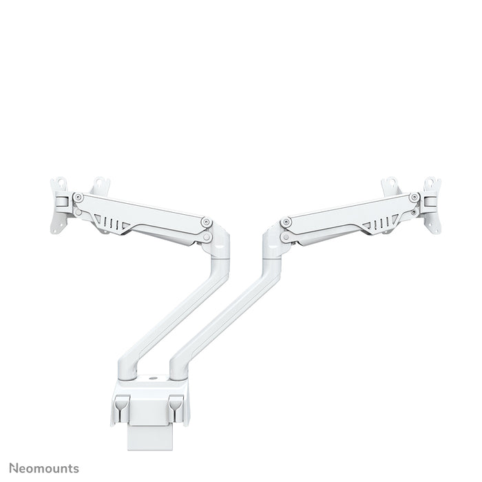 Neomounts FPMA-D750D blanc est un support de bureau avec vérin à gaz pour écrans plats jusqu'à 32 pouces (81 cm).