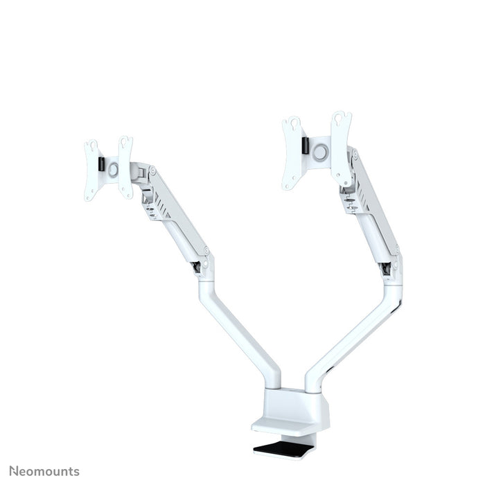Neomounts FPMA-D750D blanc est un support de bureau avec vérin à gaz pour écrans plats jusqu'à 32 pouces (81 cm).