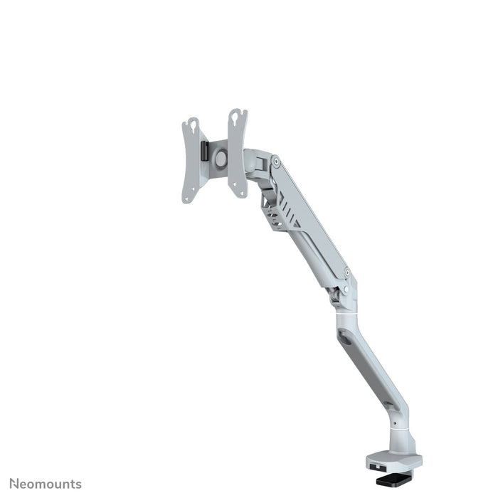 Neomounts FPMA-D750 argent est un support de bureau avec vérin à gaz pour écrans plats jusqu'à 32 pouces (81 cm).