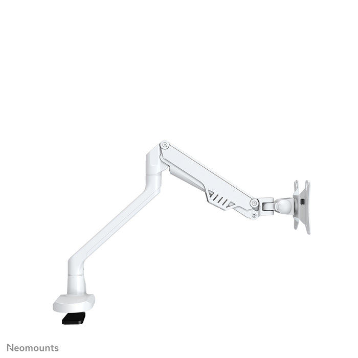 Neomounts FPMA-D750 blanc est un support de bureau avec vérin à gaz pour écrans plats jusqu'à 32 pouces (81 cm).