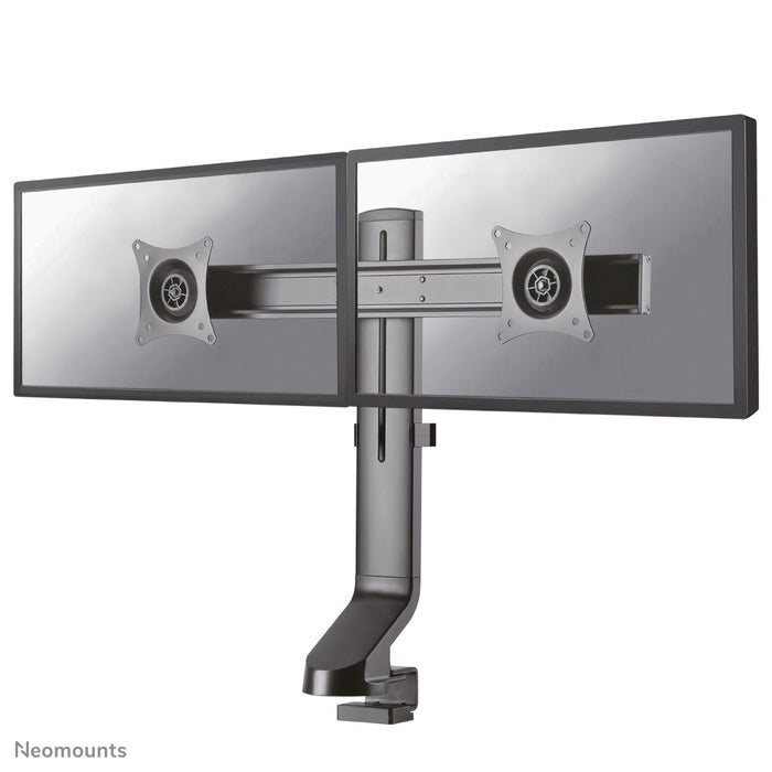 Neomounts FPMA-D860D noir est un support de bureau pour deux écrans plats jusqu'à 27 pouces (69 cm).