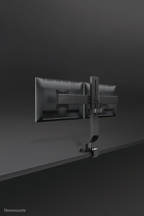 Neomounts FPMA-D860D noir est un support de bureau pour deux écrans plats jusqu'à 27 pouces (69 cm).