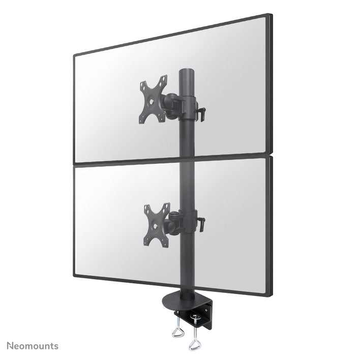 Neomounts FPMA-D960DV zwartPLUS est un support de bureau pour deux écrans incurvés jusqu'à 49 pouces (124 cm) - Noir