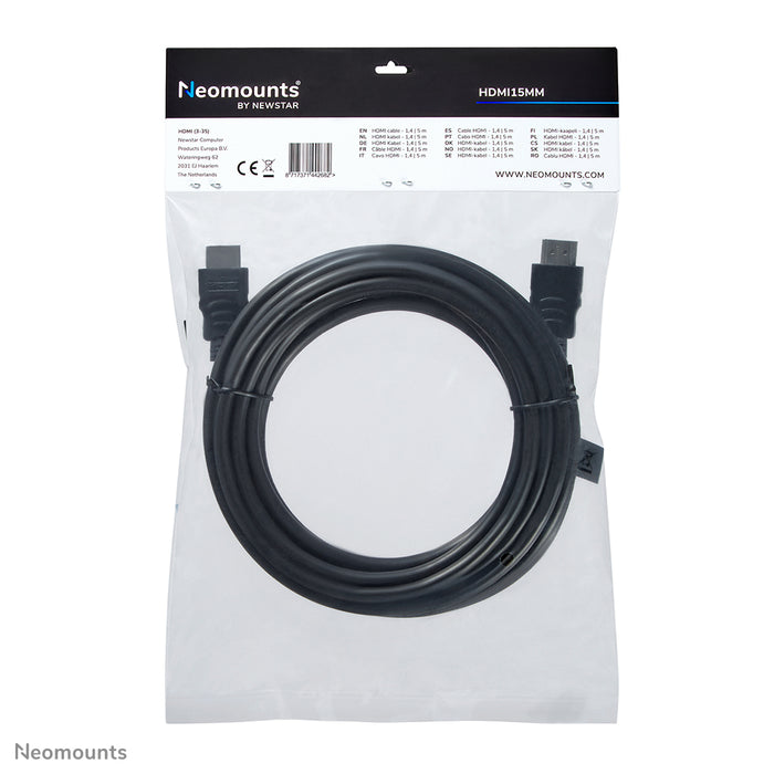 Câble HDMI 1.4, haute vitesse, HDMI 19 broches M/M, 5 mètres