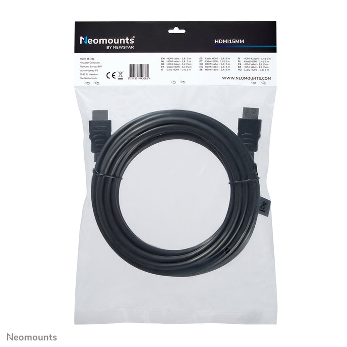 Câble HDMI 1.4, haute vitesse, HDMI 19 broches M/M, 5 mètres