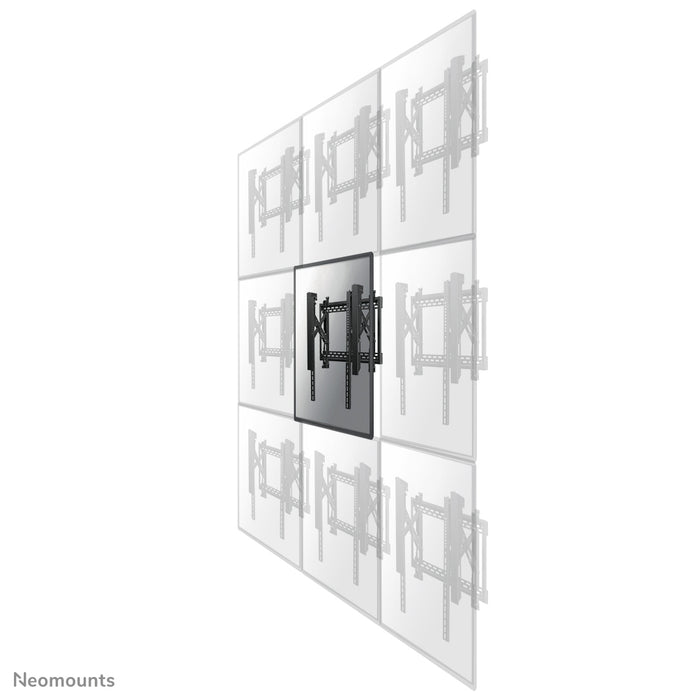 Neomounts LED-VW2500 zwart1 est un support mural plat pour mur vidéo pour écrans jusqu'à 75 pouces (191 cm), pour montage horizontal et vertical - Noir