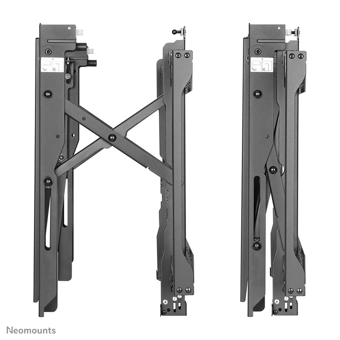 Neomounts LED-VW2500 zwart1 est un support mural plat pour mur vidéo pour écrans jusqu'à 75 pouces (191 cm), pour montage horizontal et vertical - Noir