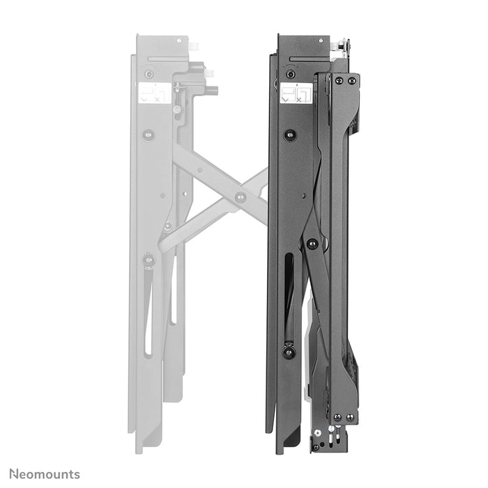Neomounts LED-VW2500 zwart1 est un support mural plat pour mur vidéo pour écrans jusqu'à 75 pouces (191 cm), pour montage horizontal et vertical - Noir