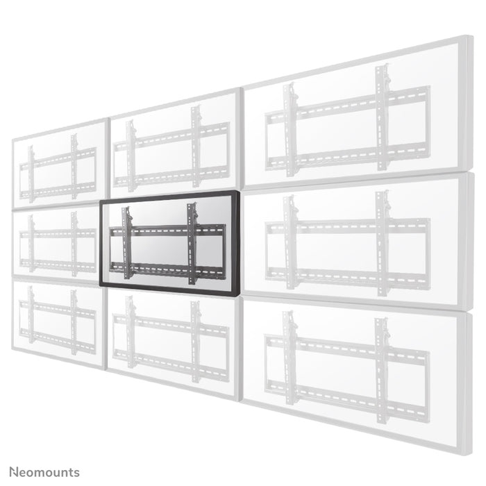 Neomounts LED-VW500black est un support mural plat pour mur vidéo pour écrans jusqu'à 75 pouces (191 cm).
