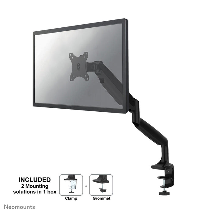 Neomounts NM-D750 noir est un support de bureau avec vérin à gaz pour écrans plats jusqu'à 32 pouces (82 cm).