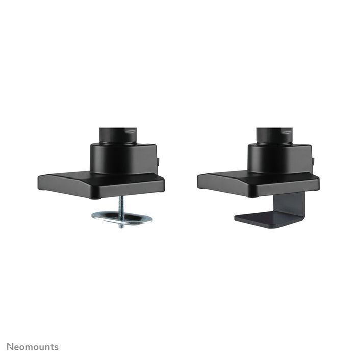 Neomounts NM-D775DX noir est un support de bureau à vérin à gaz avec barre transversale et levier pour écrans plats jusqu'à 32 pouces (81 cm).