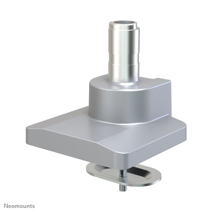 Neomounts NM-D775DX argent est un support de bureau à vérin à gaz avec barre transversale et levier pour écrans plats jusqu'à 32 pouces (81 cm).