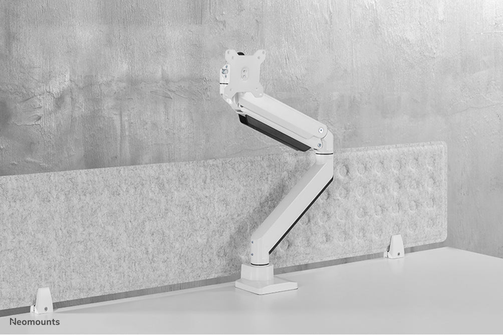 Neomounts NM-D775 witPLUS est un support de bureau à gaz pour moniteurs incurvés jusqu'à 49 pouces (124 cm) - Blanc