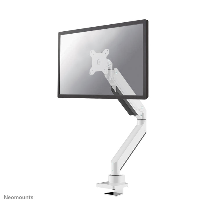 Neomounts NM-D775 blanc est un support de bureau à vérin à gaz pour écrans plats jusqu'à 32 pouces (81 cm) - Blanc