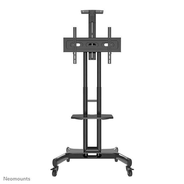 Neomounts NM-M1700 noir est un meuble mobile pour écrans plats jusqu'à 75 pouces (191 cm). Plateau pour ordinateur portable inclus - Noir