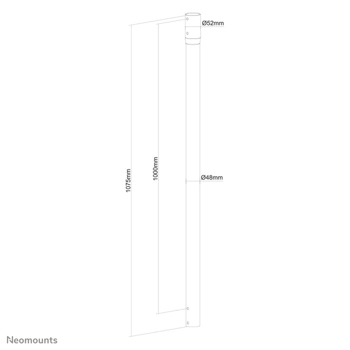 Poteau de rallonge Neomounts pour NM-C440 noir, NM-C440D noir et FPMA-C340 noir - 107,5 cm