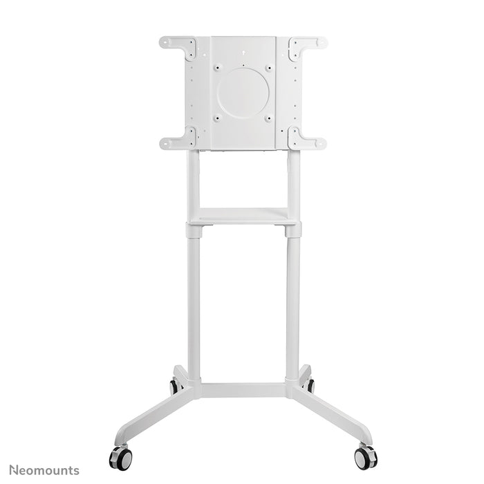 Neomounts NS-M1250 blanc est un meuble mobile pour écrans plats jusqu'à 70 pouces (178 cm). Incl. plateau pour ordinateur portable - Blanc