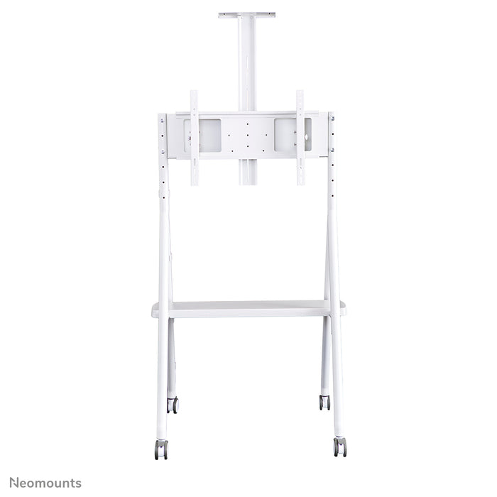 Neomounts NS-M1500 blanc est un meuble mobile pour écrans plats jusqu'à 65 pouces (165 cm). Incl. plateau pour ordinateur portable - Blanc