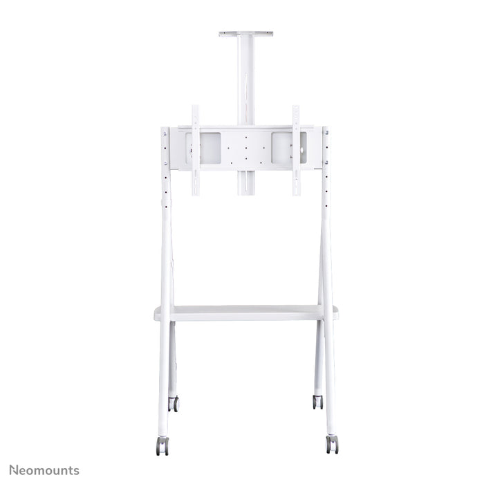 Neomounts NS-M1500 blanc est un meuble mobile pour écrans plats jusqu'à 65 pouces (165 cm). Incl. plateau pour ordinateur portable - Blanc