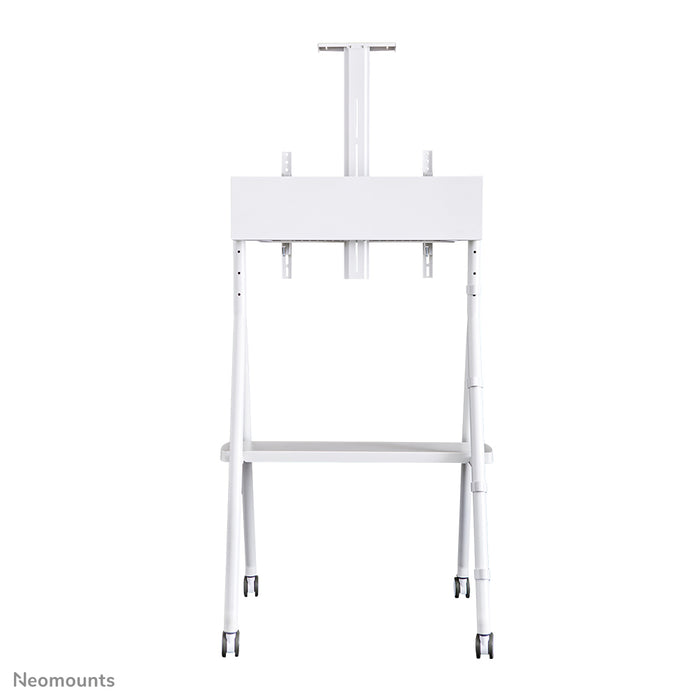 Neomounts NS-M1500 blanc est un meuble mobile pour écrans plats jusqu'à 65 pouces (165 cm). Incl. plateau pour ordinateur portable - Blanc