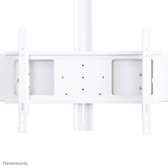 Neomounts NS-M1500 blanc est un meuble mobile pour écrans plats jusqu'à 65 pouces (165 cm). Incl. plateau pour ordinateur portable - Blanc