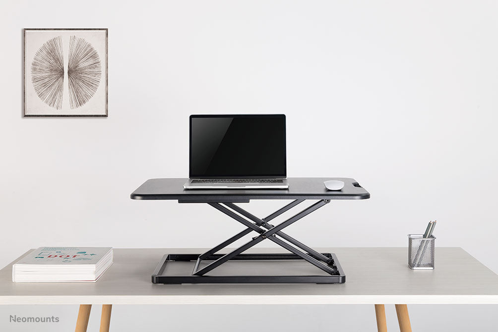 poste de travail assis-debout ultra plat - Noir