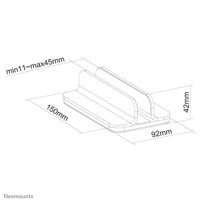 Support vertical pour ordinateur portable Neomounts - Argenté