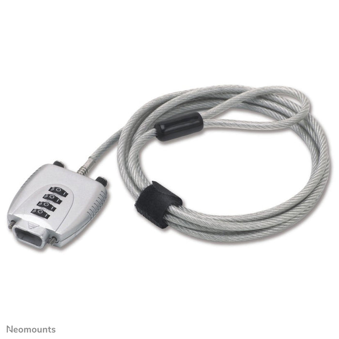 Neomounts NSVGALOCK est un câble de sécurité de 2 mètres avec cadenas à combinaison. Idéal pour sécuriser votre ordinateur portable, PC, vidéoprojecteur ou écran TFT-LCD.