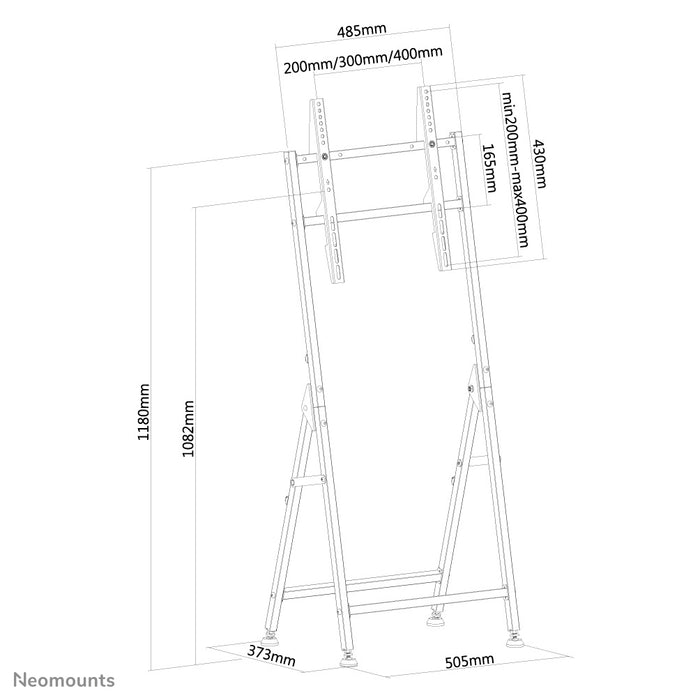Neomounts PLASMA-M1000 est un meuble pour écrans LCD/LED/Plasma jusqu'à 55 pouces (140 cm), pour montage horizontal et vertical - Noir