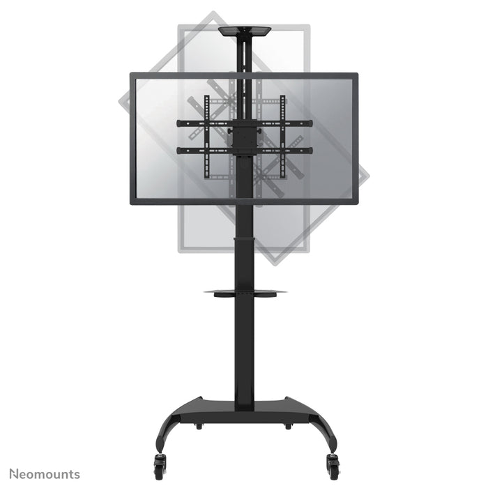 Neomounts PLASMA-M1900E est un meuble mobile pour écrans plats jusqu'à 70 pouces (178 cm), rotation à 90° - Noir