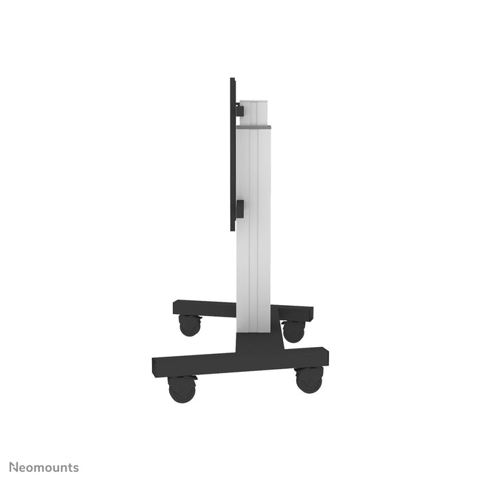 Neomounts PLASMA-M2250 argent est un chariot électrique réglable en hauteur pour écrans plats jusqu'à 100 pouces.