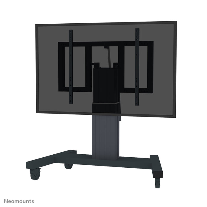 Neomounts PLASMA-M2550T noir est un chariot électrique réglable en hauteur et inclinable pour écrans plats jusqu'à 100 pouces (254 cm).