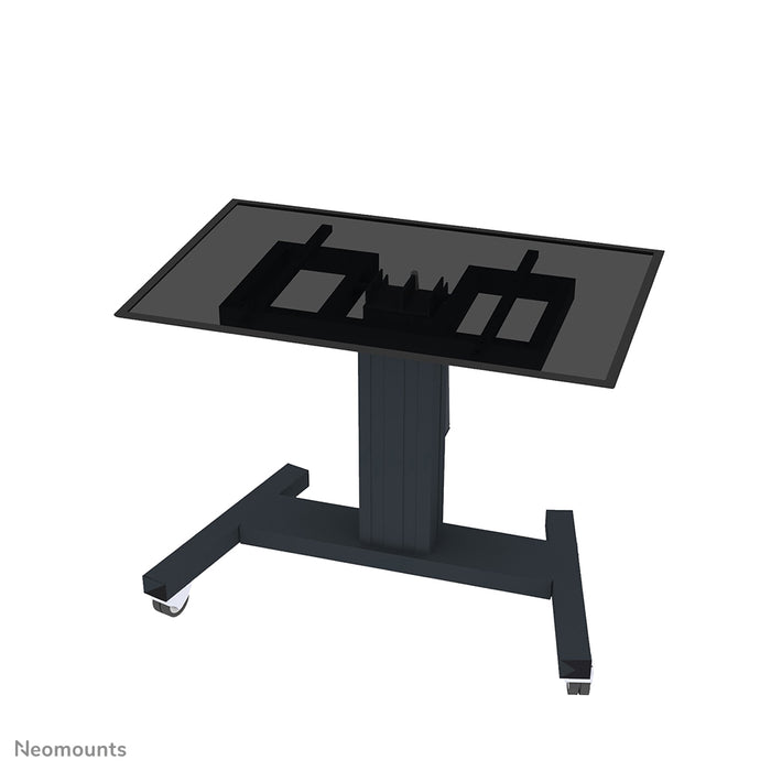 Neomounts PLASMA-M2550T noir est un chariot électrique réglable en hauteur et inclinable pour écrans plats jusqu'à 100 pouces (254 cm).