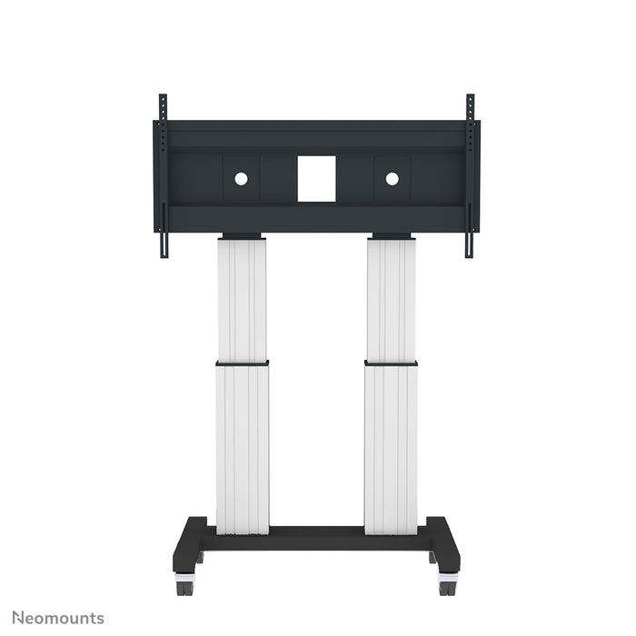 Neomounts PLASMA-M2600 argent est un chariot électrique réglable en hauteur pour écrans plats jusqu'à 120 pouces (305 cm).