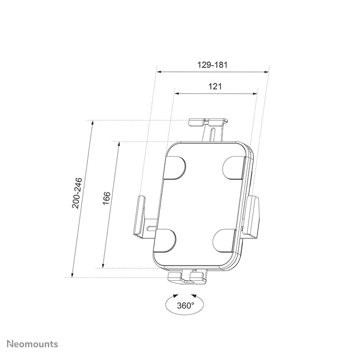 Neomounts WL15-625WH1 support mural rotatif pour tablette de 7,9 à 11 pouces - Blanc