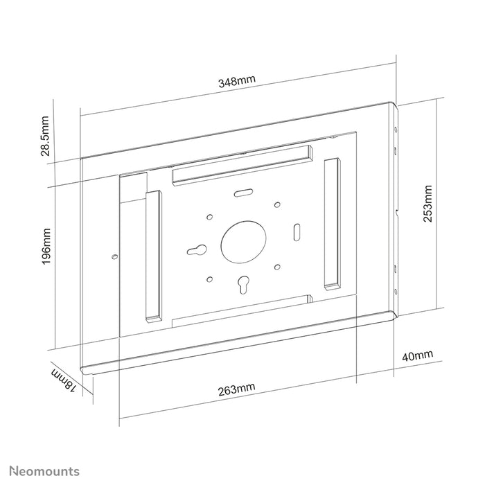 Neomounts WL15-660WH1 support mural pour tablette 12,9 pouces iPad Pro - Blanc