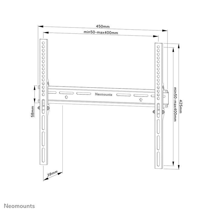 Neomounts WL30-350BL14 support mural plat pour écrans de 32 à 65 pouces - Noir