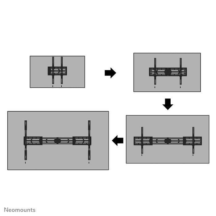 Neomounts WL30S-950BL19 support mural plat pour écrans de 55 à 110 pouces - Noir