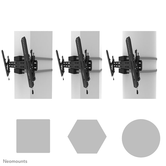 Support de pilier inclinable Neomounts WL35S-910BL16 pour écrans de 40 à 75 pouces - Noir