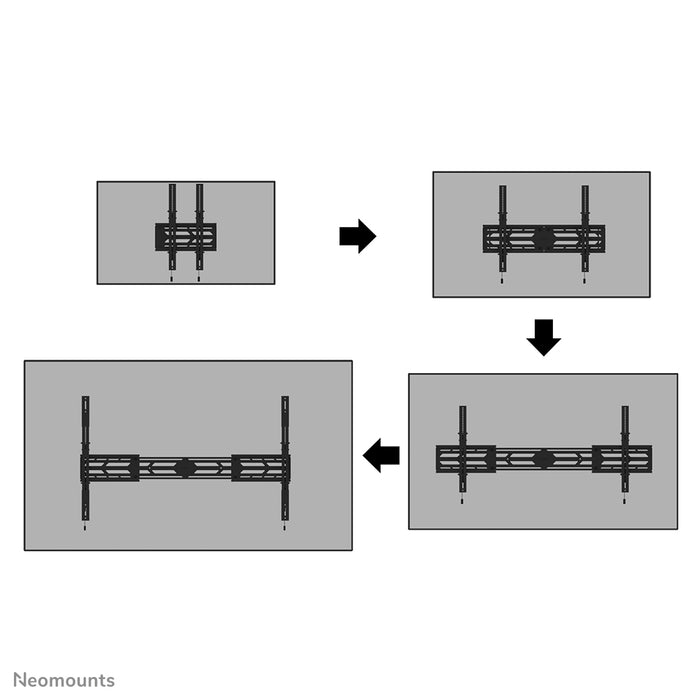Neomounts WL35S-950BL19 support mural inclinable pour écrans de 55 à 110 pouces - Noir