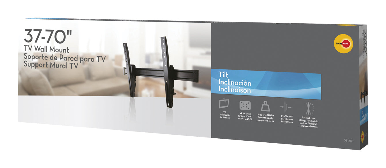 Support TV simple et inclinable pour écrans jusqu'à 70"