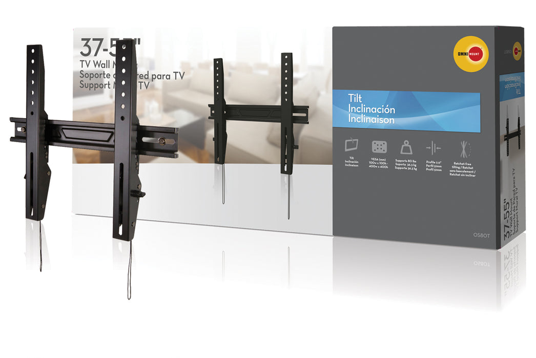 Support mural plat simple pour téléviseur de 37" à 55"