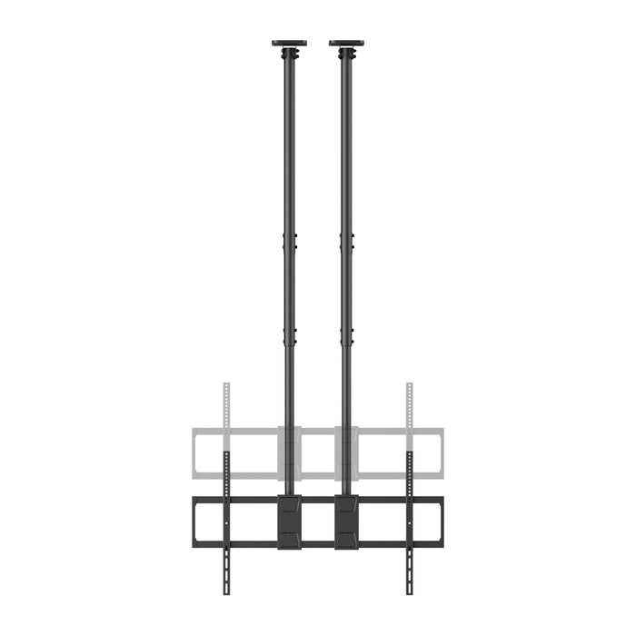 Support de plafond Heavy Duty XL avec double tube 60-120 pouces et capacité de charge de 120 kg