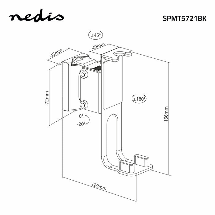 Support mural pour enceinte | Sonos® One ? / Sonos® Play:1