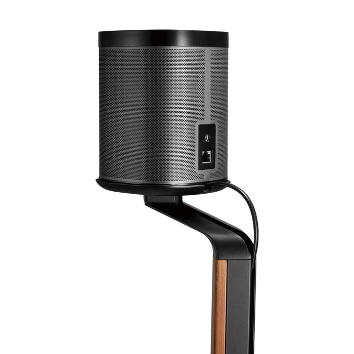 Support d'enceinte design scandinave pour Sonos One, One SL & PLAY:1 – Support en bois/métal avec gestion des câbles et amortissement des vibrations.