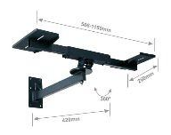 Support pivotant pour tube cathodique TV 37-72cm