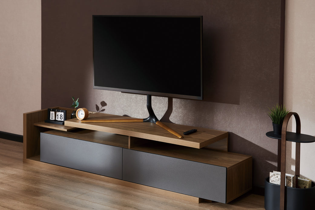 Pied TV design de Wolff Mount – Pour écrans de 49 à 70 pouces